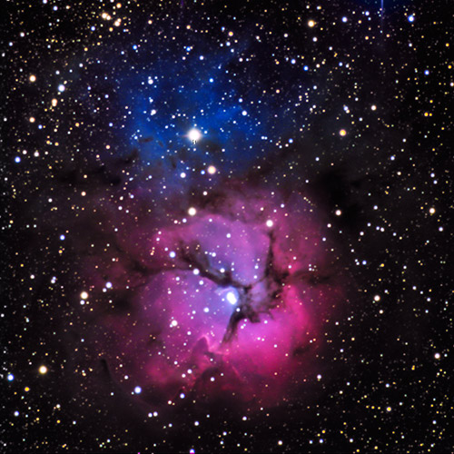 “2018年7月16日に撮影されたM20三裂星雲”