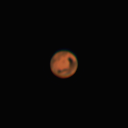 観望会期間中に撮影された火星